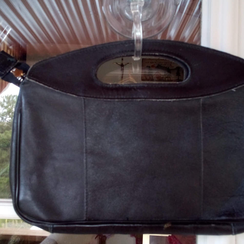 Black Leather Purse